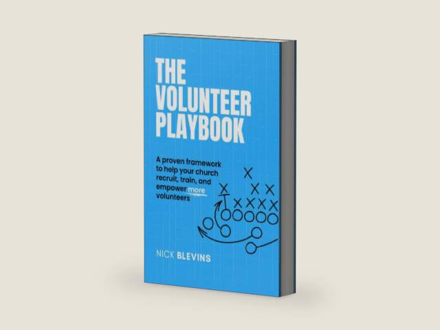 The Volunteer Playbook: A proven framework to help your church recruit, train, and empower more volunteers by Nick Blevins | barcode:9798987498804 | source:'9798987498804-right-three-quarter.jpg