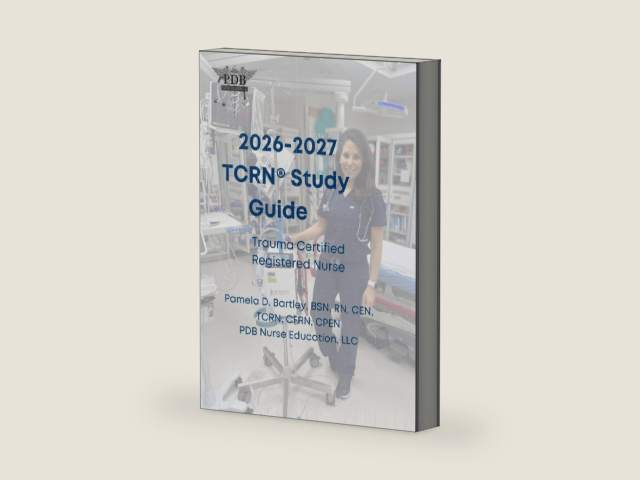 2026-2027 TCRN® Study Guide: Trauma Certified Registered Nurse® by Pamela Bartley | barcode:9798991625791 | source:'9798991625791-right-three-quarter.jpg