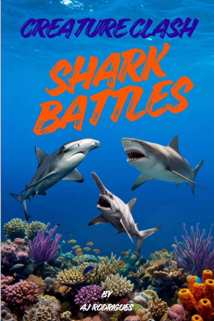Creature Clash Shark Battles: Epic Great White vs. Bull Shark vs. Tiger Shark Tournament with Real Shark Facts! by AJ Rodrigues | barcode:9798994460825 | source:'9798994460825.jpg