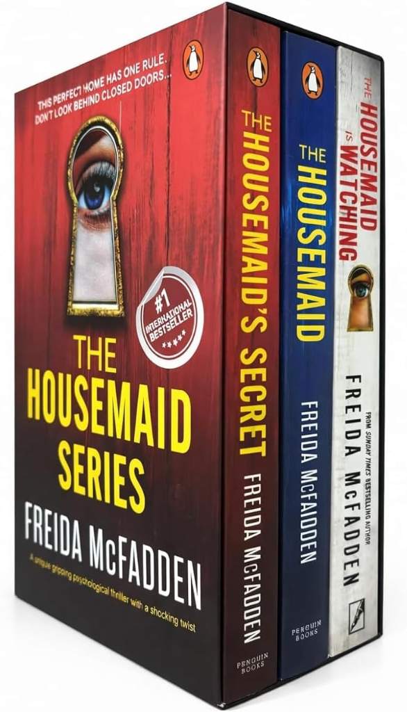 The Housemaid 3-Book Box Set Thriller Bundle -The Housemaid, The Housemaid’s Secret & The Housemaid Is Watching By Freida McFadden Crime, Suspense and Domestic Thriller Collection by Freida McFadden | barcode:9798994730591 | source:'9798994730591.jpg
