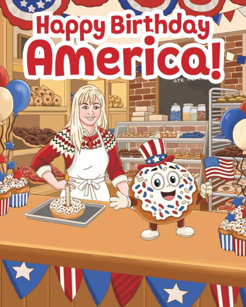 Happy Birthday America!: A Fun and Educational Patriotic Story Celebrating America's Birthday, Freedom, Courage, and the Meaning of July 4th by Bonnie C Ponte | barcode:9798996408108 | source:'9798996408108.jpg