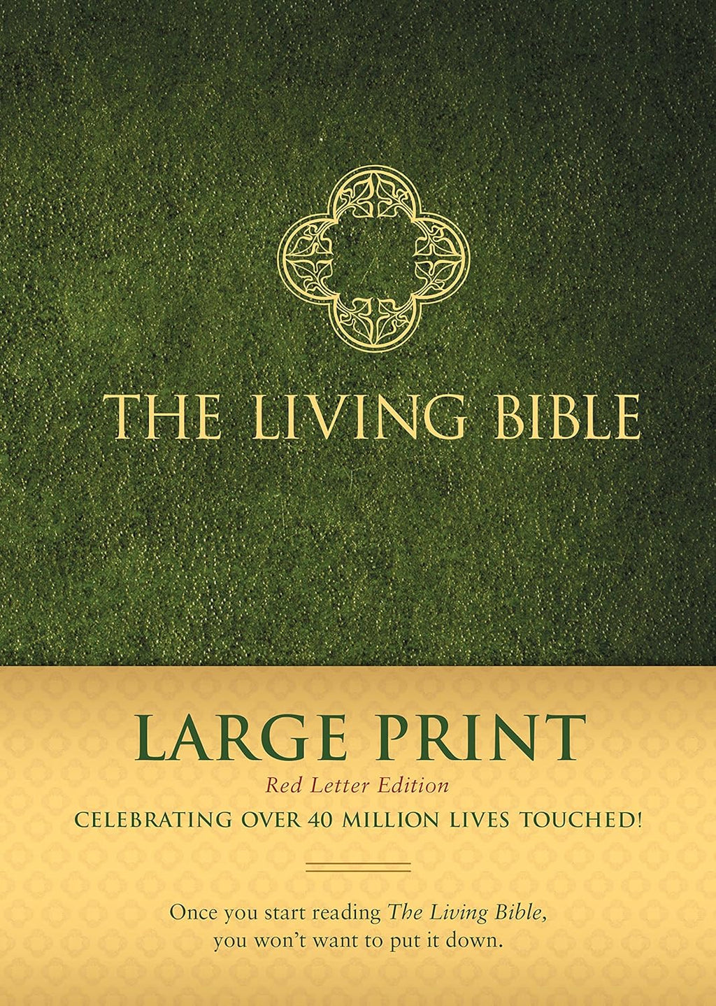 The Living Bible Large Print Red Letter Edition (Hardcover, Green, Red Letter) by New Living Translation