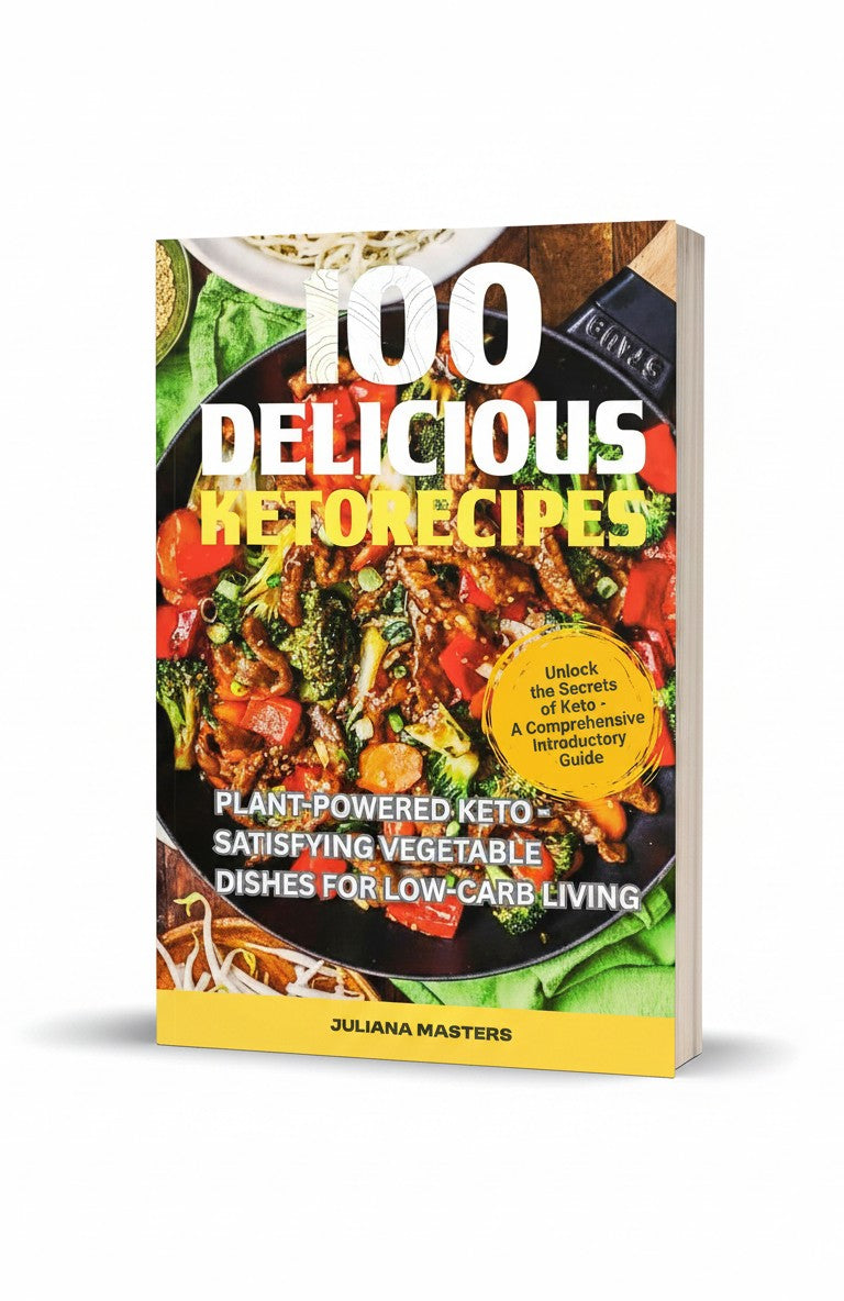 BestBuyBook 100 Delicious Keto Recipes cookbook featuring a vibrant vegetable stir-fry on the cover.