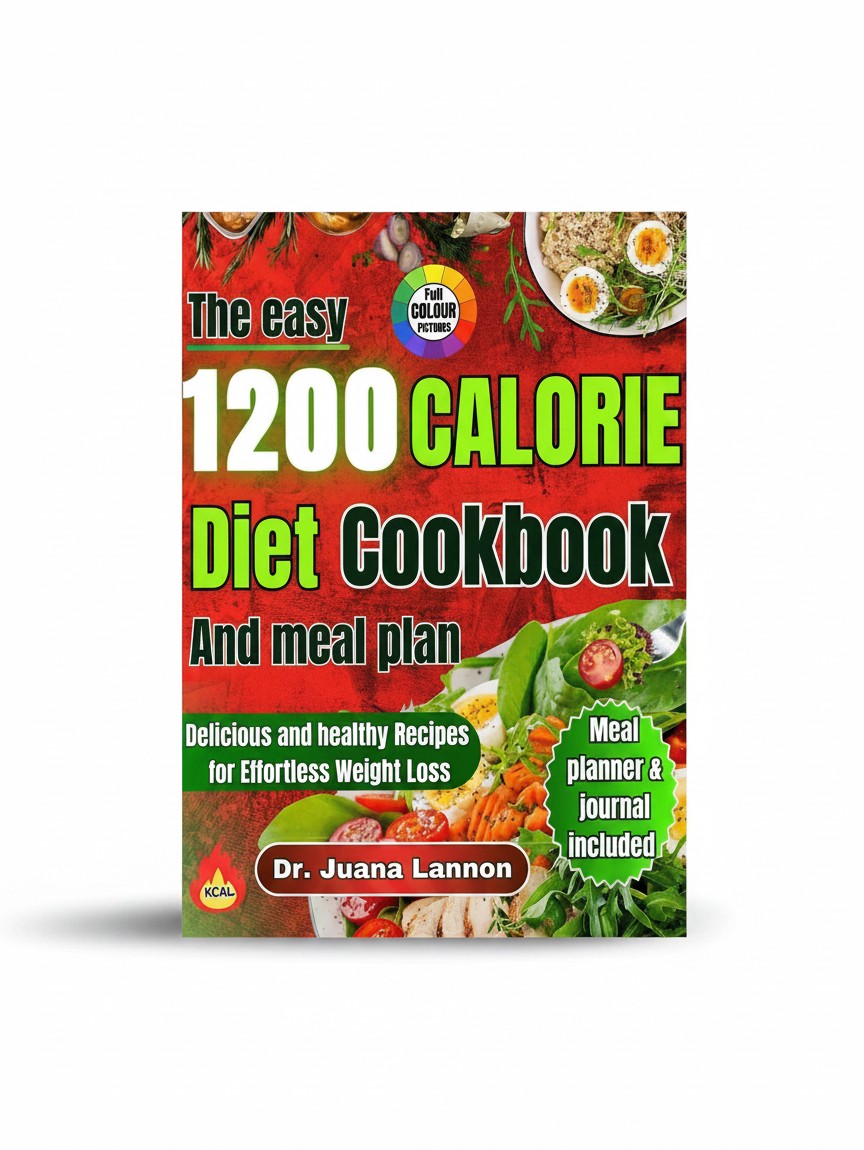 BestBuyBook The Easy 1200 Calorie Diet Cookbook with healthy recipe photos, meal planner, and weight loss guide.