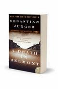 BestBuyBook paperback edition of A Death in Belmont by Sebastian Junger featuring a suburban street cover design