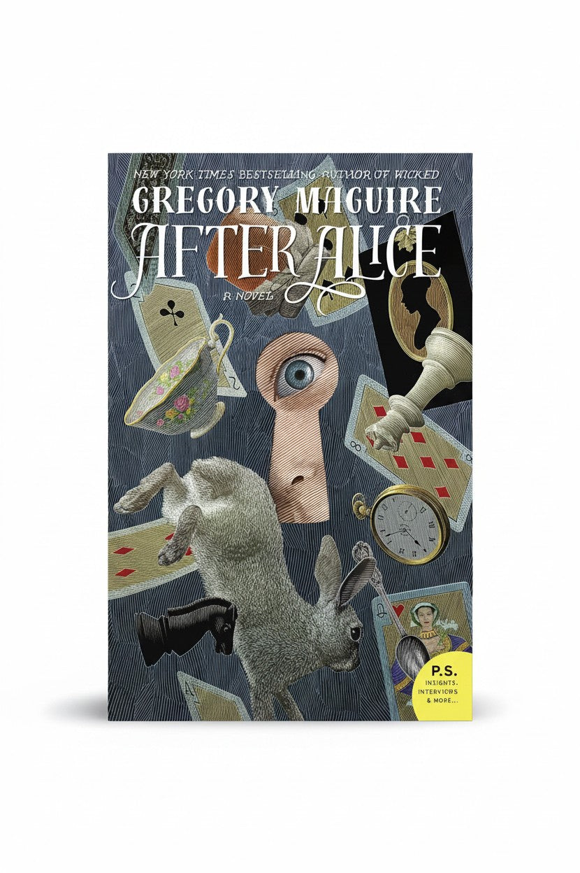 BestBuyBook After Alice by Gregory Maguire paperback book cover featuring surreal Wonderland illustrations