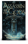 BestBuyBook cover art for Assassin of the Gods by Rebekah Sinclair featuring an ornate sword against dark foliage.