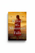 BestBuyBook historical fiction book cover Before the Mountain Falls by Luisa A. Jones featuring a woman in a red coat