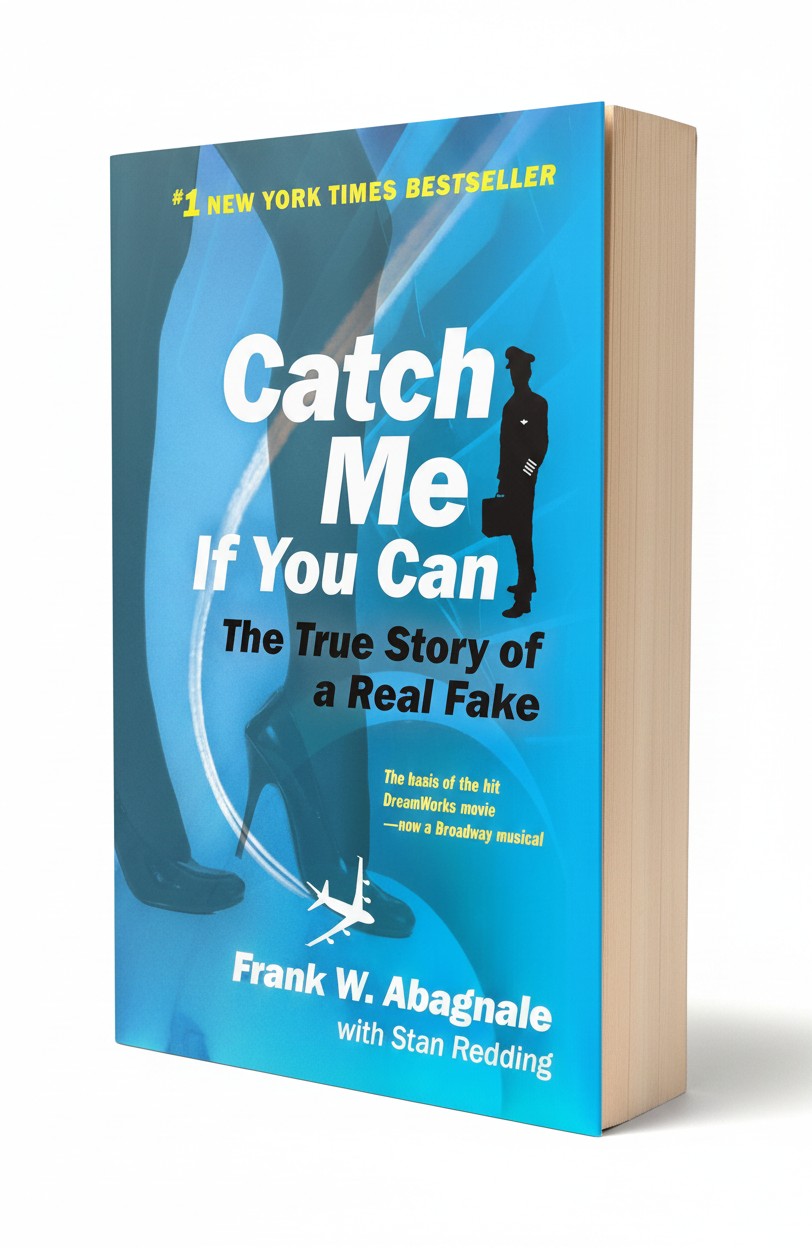 BestBuyBook paperback edition of Catch Me If You Can by Frank W. Abagnale with a blue cover and pilot silhouette.