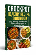 BestBuyBook Crockpot Healthy Recipe Cookbook 2025 featuring slow-cooked meal photography on a dark green cover