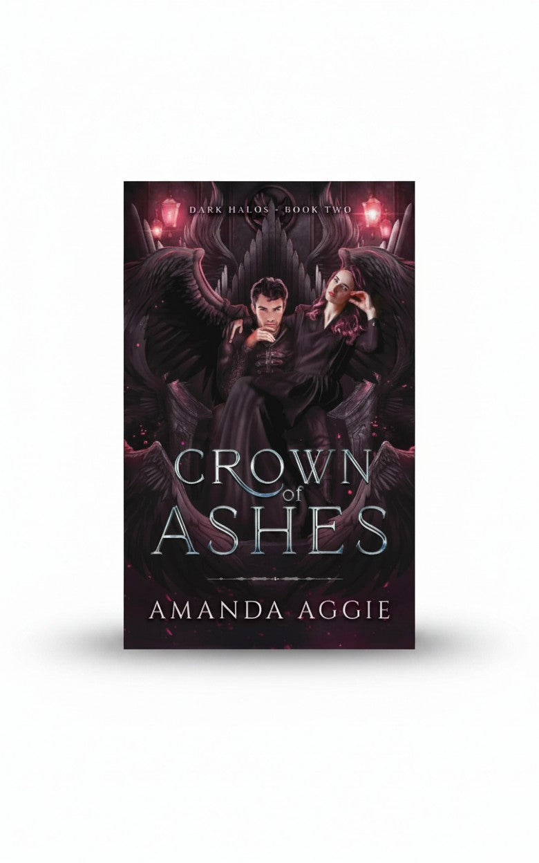 BestBuyBook Crown of Ashes by Amanda Aggie dark fantasy romance book cover featuring a demon prince and woman