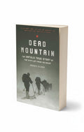 BestBuyBook Dead Mountain book cover featuring a snowy mountain trek scene and bold white typography