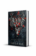 BestBuyBook Devil's Dance by Layla Fae, a dark fantasy romance book cover with a deer skull and red flowers.