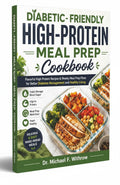 BestBuyBook Diabetic-Friendly High-Protein Meal Prep Cookbook featuring a healthy meal container on the cover.