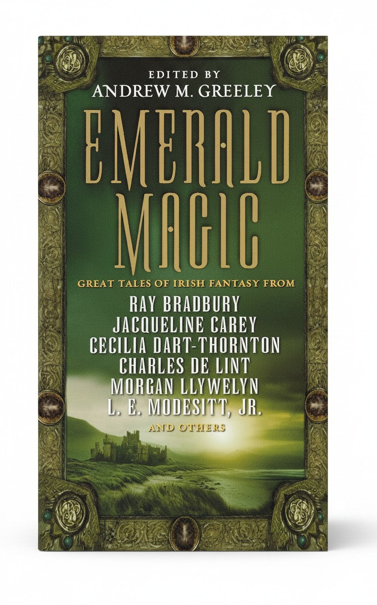 BestBuyBook Emerald Magic book cover featuring Irish fantasy stories edited by Andrew M. Greeley with Celtic border