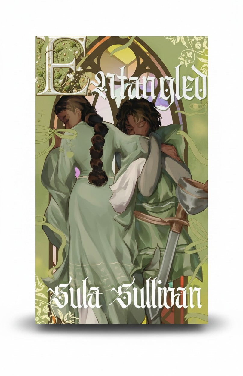 BestBuyBook Entangled by Sula Sullivan book cover featuring a fantasy illustration of a princess and knight in green