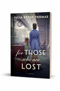 BestBuyBook For Those Who Are Lost novel cover featuring a woman and child standing on a train platform with suitcases.