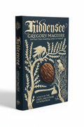BestBuyBook Hiddensee by Gregory Maguire hardcover book with dark blue cover, gold foil tree, and walnut illustration.