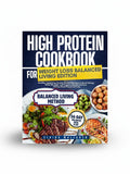 BestBuyBook High Protein Cookbook for Weight Loss featuring a 56-day meal plan and vibrant healthy recipe photography.