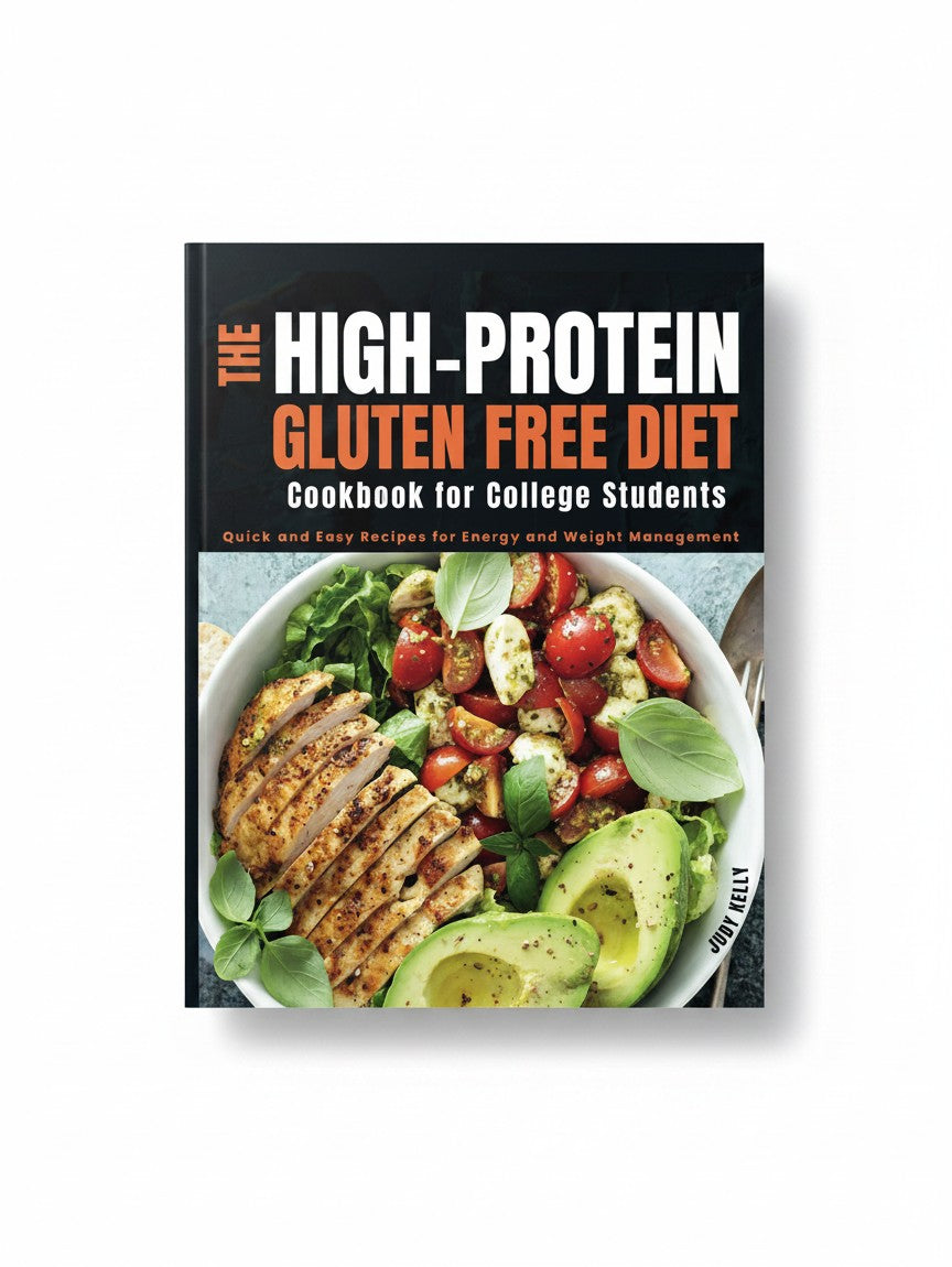 BestBuyBook cookbook cover featuring a bowl of grilled chicken, avocado, and tomato salad for college students.