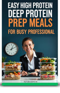 BestBuyBook high protein meal prep guide cover featuring a professional woman with healthy meal containers.