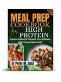 BestBuyBook Meal Prep Cookbook for High Protein by Dr Peter M. Cost featuring images of healthy prepared meals.