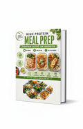 BestBuyBook High Protein Meal Prep cookbook featuring healthy meal prep containers and nutritional information.