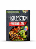 BestBuyBook High Protein Meal Prep Cookbook for Weight Loss featuring a vibrant bowl of grilled chicken and avocado.