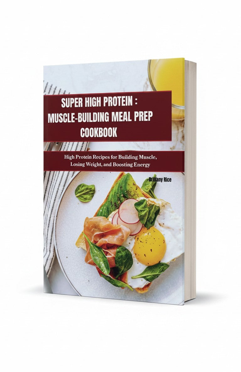 BestBuyBook Super High Protein cookbook featuring a healthy avocado and egg breakfast toast on the cover