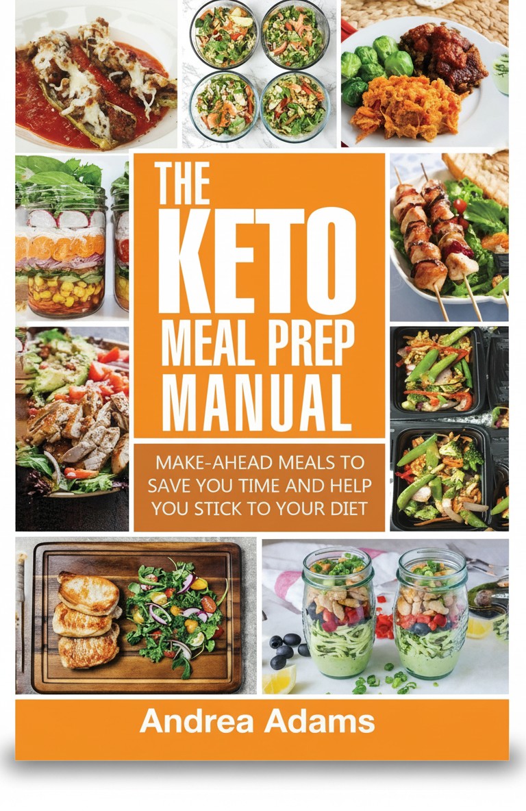 BestBuyBook The Keto Meal Prep Manual cookbook cover featuring various healthy ketogenic meal photos