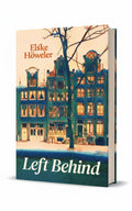 BestBuyBook Left Behind historical fiction novel cover featuring an illustration of Amsterdam canal houses in winter.
