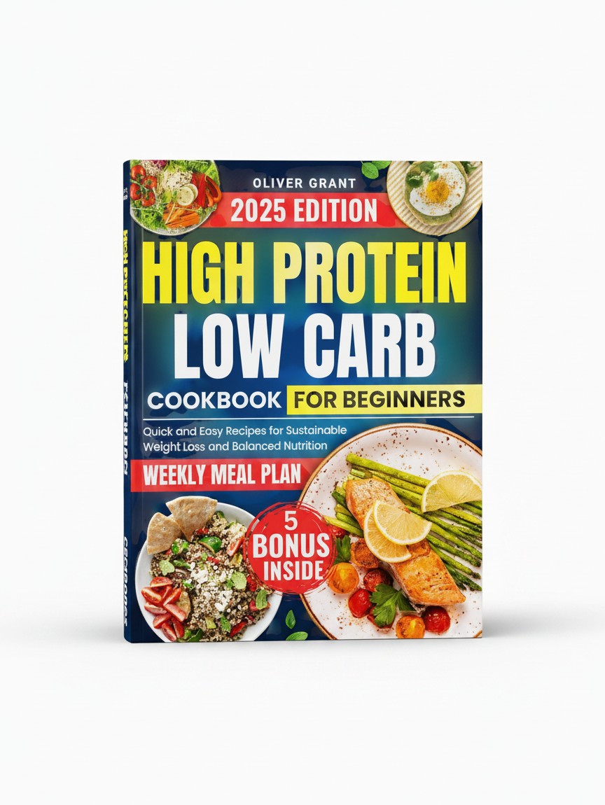 BestBuyBook Low Carb High Protein Cookbook for Beginners 2025 edition with meal plan and healthy recipe photos