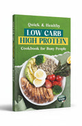 BestBuyBook cookbook featuring healthy low carb high protein recipes with a photo of grilled chicken and vegetables.