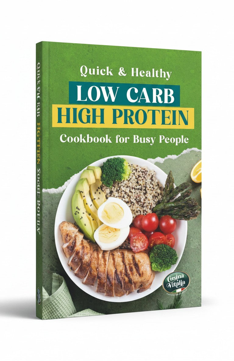 BestBuyBook cookbook featuring healthy low carb high protein recipes with a photo of grilled chicken and vegetables.