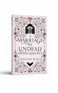 BestBuyBook cover of A Marriage of Undead Inconvenience featuring gothic floral illustrations, a gate, and a bat.