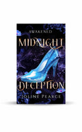 BestBuyBook Midnight Deception book cover featuring a glowing blue glass slipper on a dark, magical background.
