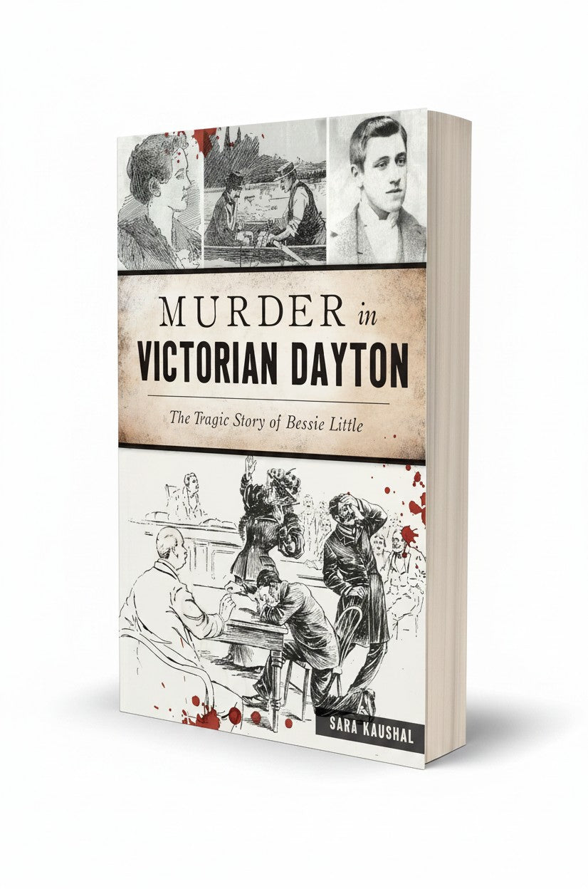 BestBuyBook true crime book Murder in Victorian Dayton featuring vintage illustrations and blood splatter accents