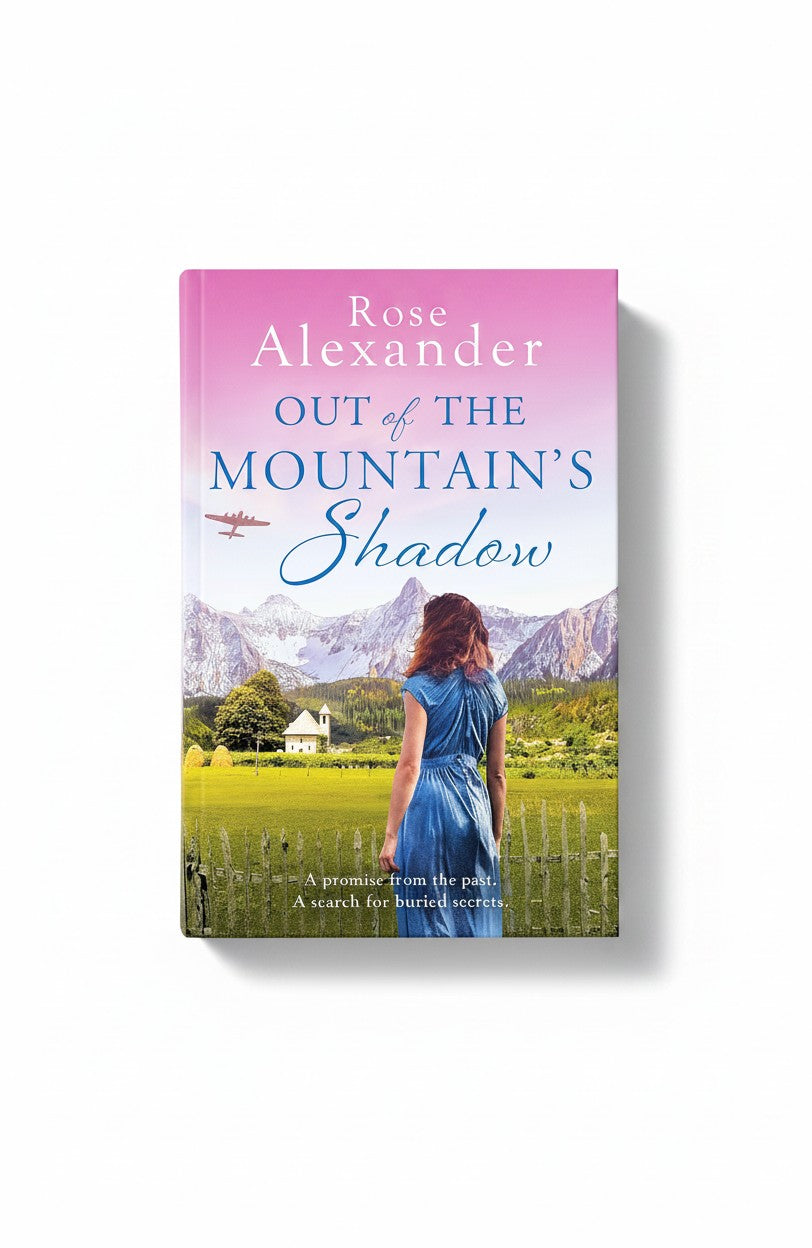 BestBuyBook paperback cover of Out of the Mountain's Shadow by Rose Alexander featuring a woman in a blue dress.