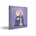 BestBuyBook Romantasy Bold & Easy coloring book featuring a cute chibi vampire and heroine in front of a castle.