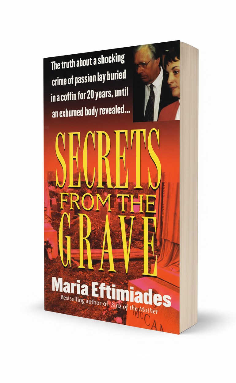 BestBuyBook Secrets from the Grave true crime paperback book by Maria Eftimiades featuring a graveyard cover design