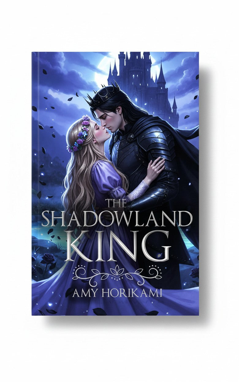 BestBuyBook The Shadowland King fantasy romance novel cover featuring a couple in a dark, magical castle setting.