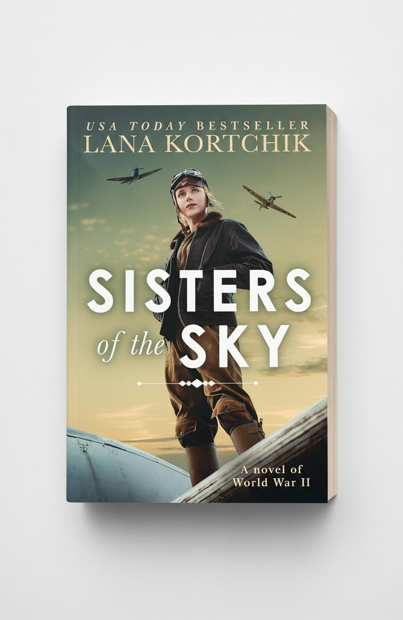 BestBuyBook Sisters of the Sky by Lana Kortchik, a historical WW2 novel featuring a female pilot on the cover.