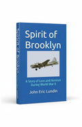 BestBuyBook Spirit of Brooklyn WWII historical fiction book cover featuring a vintage bomber plane on blue background