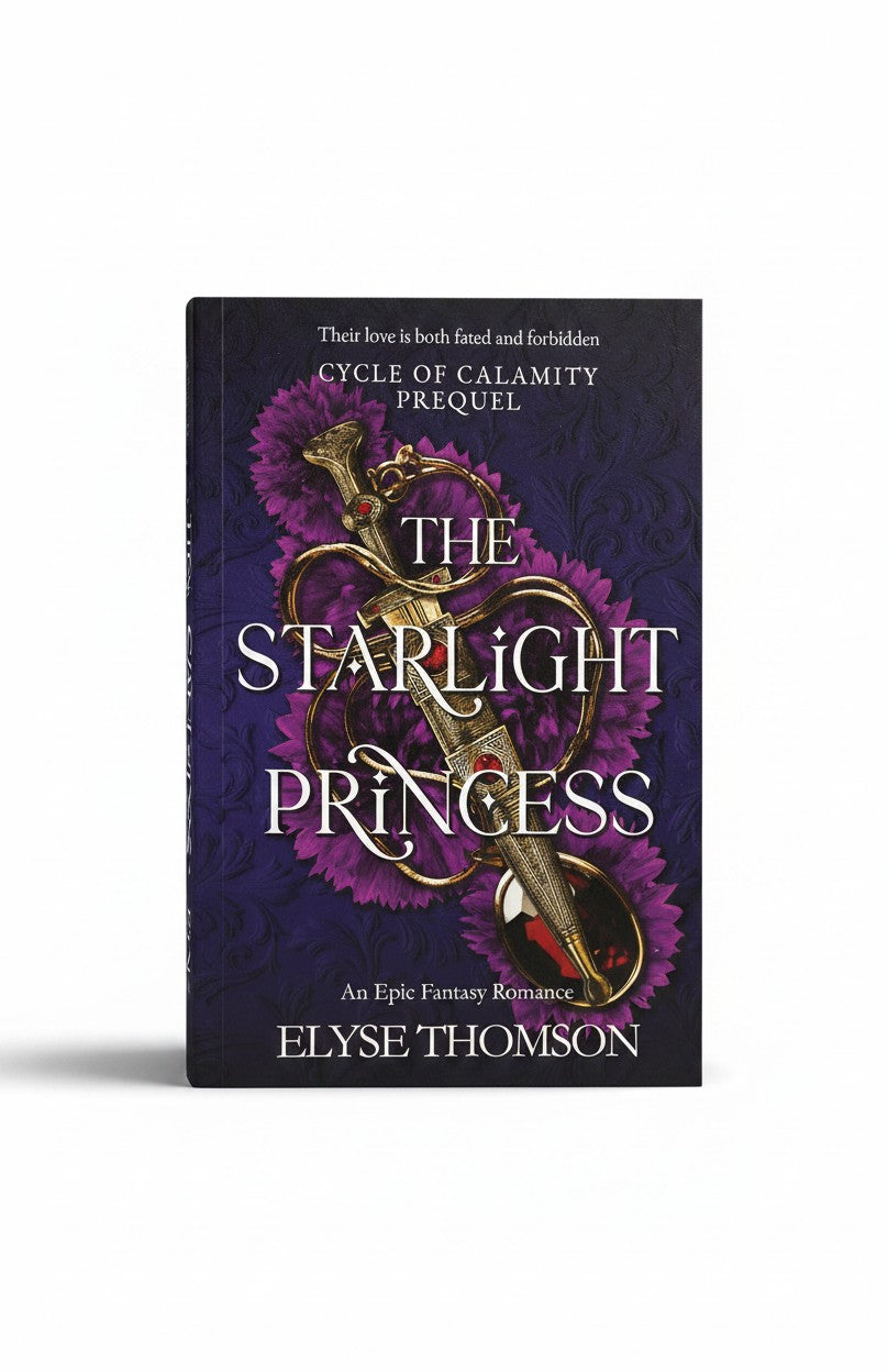 BestBuyBook The Starlight Princess fantasy romance book cover featuring a golden dagger and purple flowers