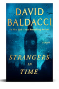 BestBuyBook Strangers in Time by David Baldacci hardcover book cover with Big Ben silhouette and rain effect