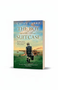 BestBuyBook historical novel The Boy with the Suitcase by Cathy Sharp featuring a boy walking toward a harbor.