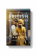BestBuyBook cover of The British Booksellers by Kristy Cambron featuring a man and woman in 1940s attire.