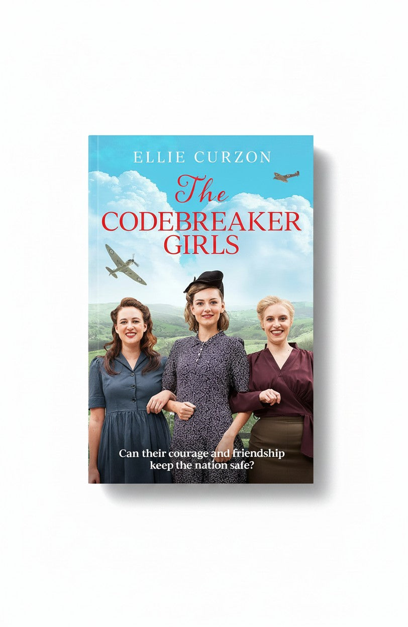 BestBuyBook The Codebreaker Girls historical novel cover featuring three women in 1940s attire against a sky background