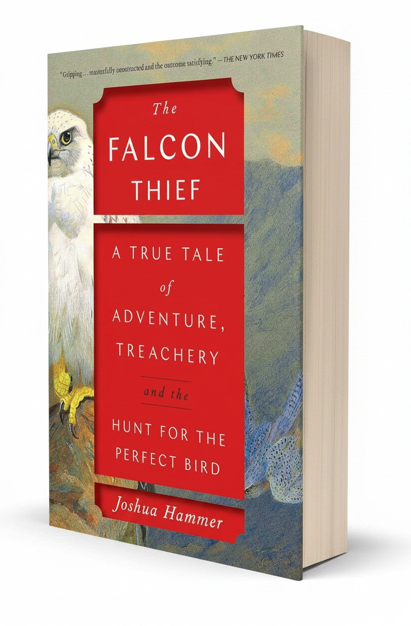 BestBuyBook The Falcon Thief by Joshua Hammer hardcover book featuring a peregrine falcon illustration on the cover