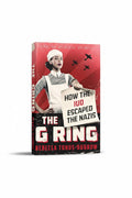 BestBuyBook The G Ring book cover featuring a vintage nurse illustration against a red and black WWII background.